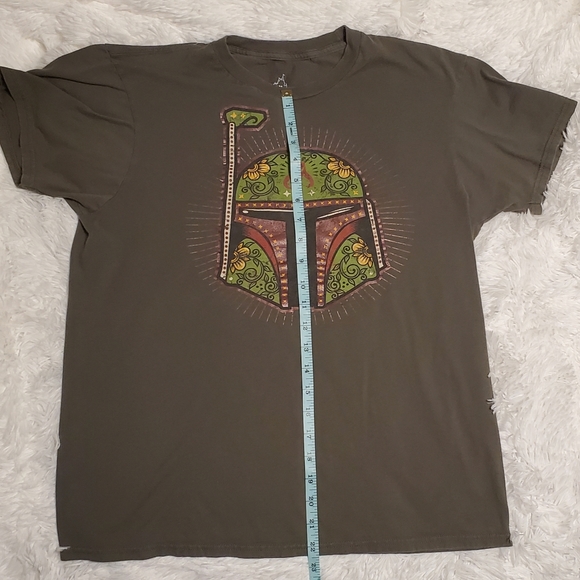 Star Wars Disney BOBA FETT TShirt - Mandalorian Disneyland Medium Green Mexican - Picture 6 of 7